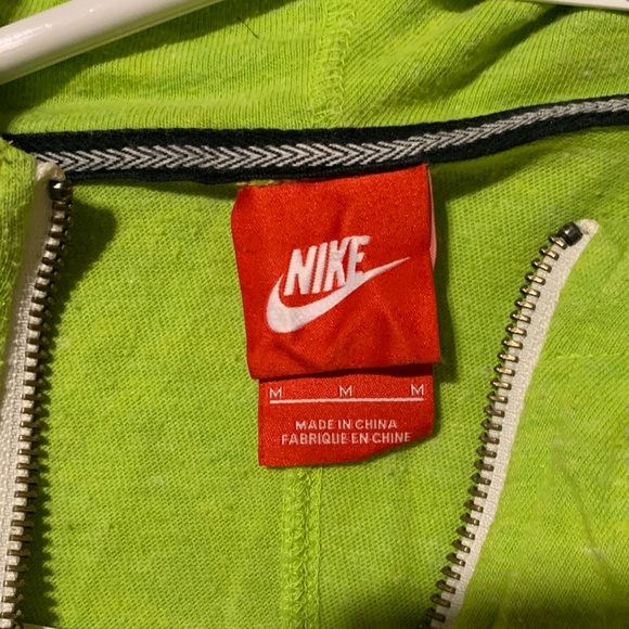 Nike Neon green zip up sweater - Picture 3 of 4